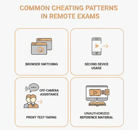 Common Cheating Patterns in Remote Exams